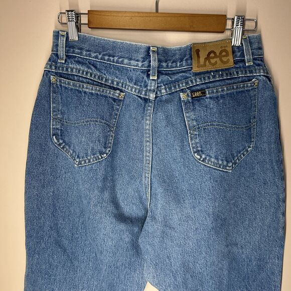 Vtg Lee Jeans  Women’s 32”x31” Medium Blue Wash High Waist, Rise Mom - Picture 7 of 8